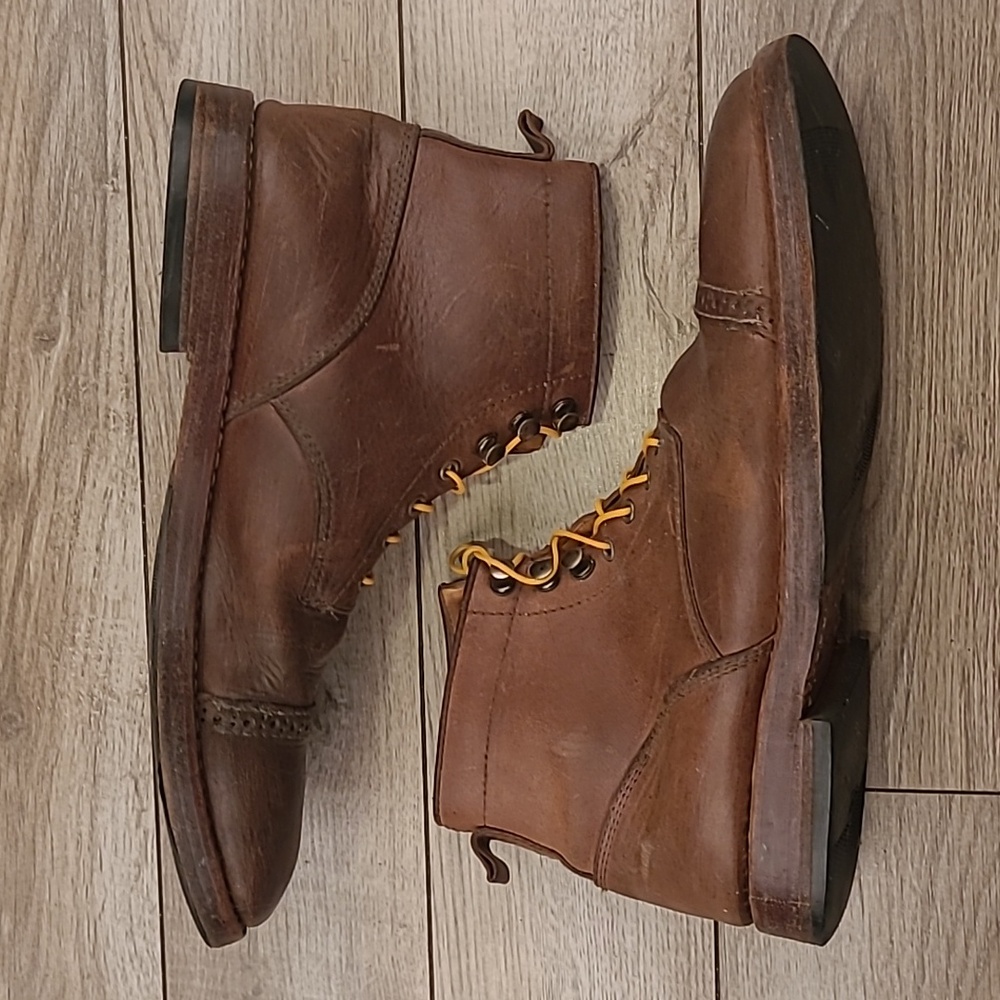 CHEVALIER Rapid Blake Stitched Brown Beige Leather Sz 45 / 11 US‎ Mens Boots